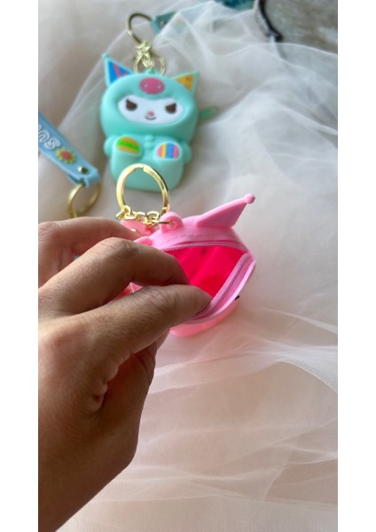 Kuromi Anahtarlık Cüzdan Pembe modelleri