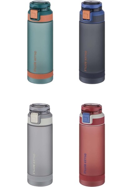 790ML Şık ve Hafif Taşıma Kulplu Tritan Su Matarası Kırmızı