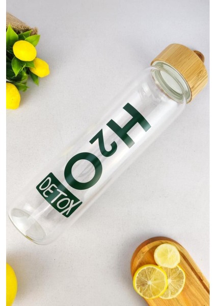 Turuncu Bambu Kapaklı Cam Matara 1000 Ml, Sağlıklı ve Şık Tasarım fiyatları