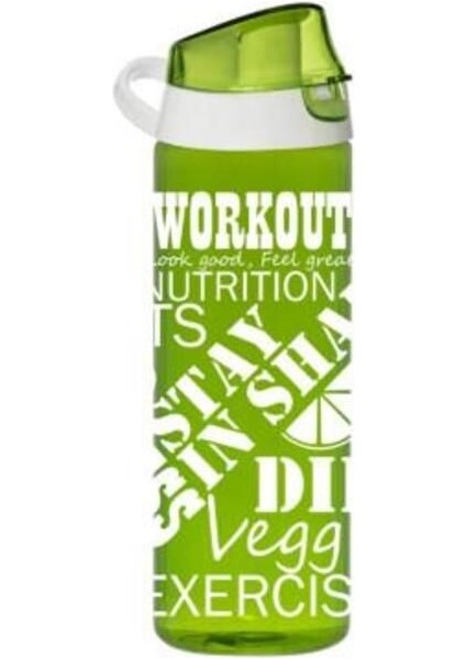 750 cc Desenli Spor Matara, Yeşil Renk, Dayanıklı ve Şık Tasarım