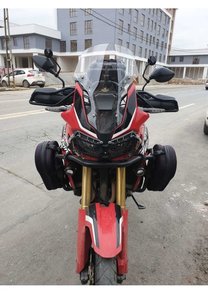 Honda Afrika Twin Crf 1000 Ön Cam 2016-2020 Model 55CM Şeffaf Renkli 4mm Uzun Cam