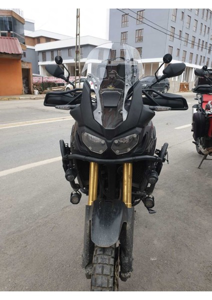 Honda Afrika Twin Crf 1000 Ön Cam 2016-2020 Model 55CM Şeffaf Renkli 4mm Uzun Cam