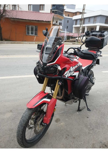 Honda Afrika Twin Crf 1000 Ön Cam 2016-2020 Model 55CM Şeffaf Renkli 4mm Uzun Cam