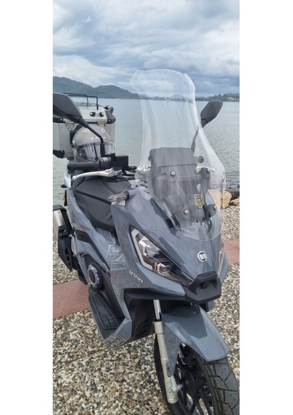 Yuki Xway 125 Siperlik Ön Cam 2023-2025 Model 65CM Şeffaf Renkli 4mm Orta Boylu Cam modelleri