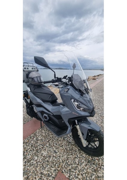 Yuki Xway 125 Siperlik Ön Cam 2023-2025 Model 65CM Şeffaf Renkli 4mm Orta Boylu Cam