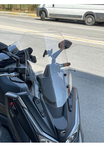 Kymco Dtx 360 Siperlik Ön Cam 2021-2023 Model 55CM Şeffaf Renkli 4mm Orta Boylu Cam fiyatları