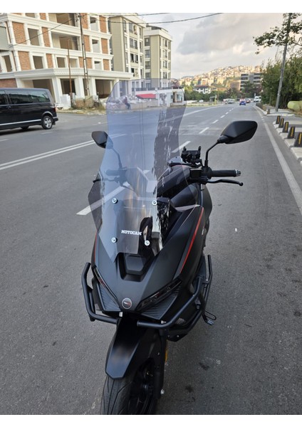 Rks Lince 125 Siperlik Ön Cam 2021-2025 Model 75CM Füme Renkli 4mm Uzun Cam