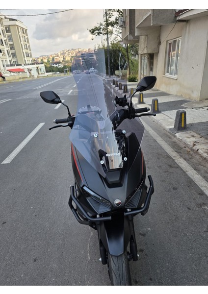 Rks Lince 125 Siperlik Ön Cam 2021-2025 Model 75CM Füme Renkli 4mm Uzun Cam