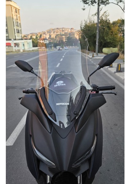 Yamaha Xmax 250 Siperlik Ön Cam 2018-2022 Model 65CM Şeffaf Renkli 4mm Uzun Cam