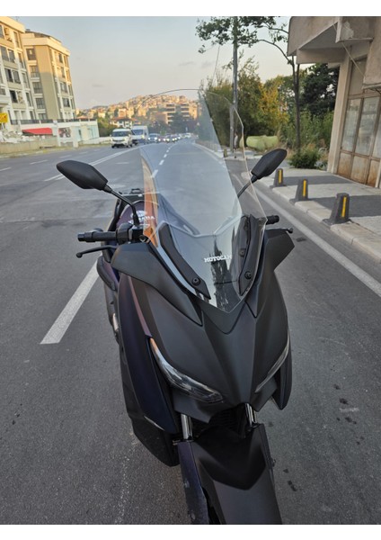 Yamaha Xmax 250 Siperlik Ön Cam 2018-2022 Model 65CM Şeffaf Renkli 4mm Uzun Cam fiyatları
