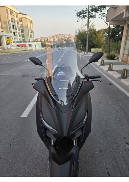 Yamaha Xmax 250 Siperlik Ön Cam 2018-2022 Model 65CM Şeffaf Renkli 4mm Uzun Cam