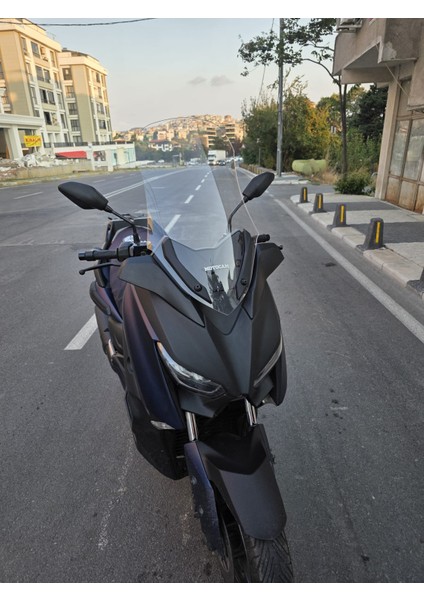 Yamaha Xmax 250 Siperlik Ön Cam 2018-2022 Model 65CM Şeffaf Renkli 4mm Uzun Cam