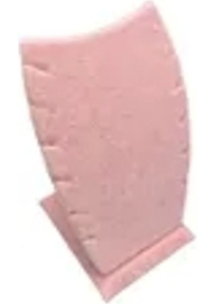 Şık Süet Kumaş Pembe Renk 12/8 cm Kolye ile Zarif Dekorasyon Standı fiyatları