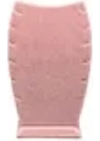 Şık Süet Kumaş Pembe Renk 12/8 cm Kolye ile Zarif Dekorasyon Standı fırsatları