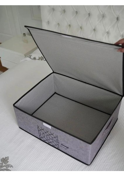 Gri Keçe Kapaklı Çok Amaçlı Düzenleyici Kutu 50X40X19 cm fiyatları