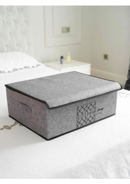 Gri Keçe Kapaklı Çok Amaçlı Düzenleyici Kutu 50X40X19 cm modelleri