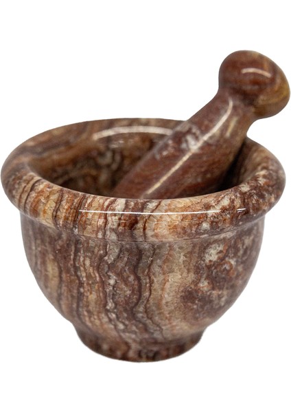 Balıkesir Taşı Doğal Mermer Havan ve Tokmak – El Yapımı, 2 Boy Seçenekli (Büyük 12X8 Cm, Orta 9x6 Cm) modelleri