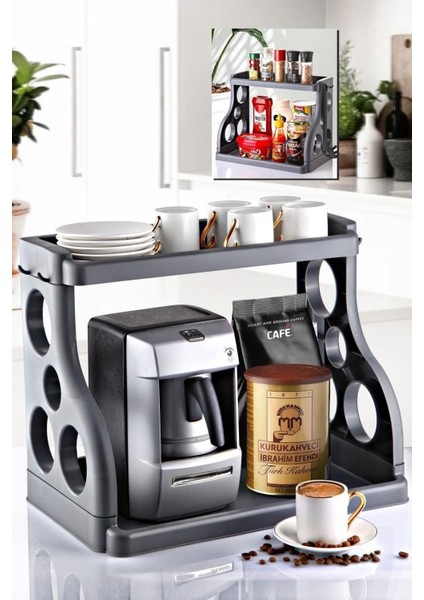 Gri Çok Amaçlı Tezgah Üstü Organizer, Pratik ve Şık Saklama Çözümü fiyatları