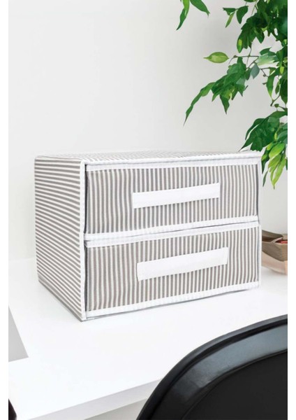 Çok Renkli 2 Bölmeli Kumaş Çekmece Organizer, 31X30X22 Cm, Düzenleyici fiyatları
