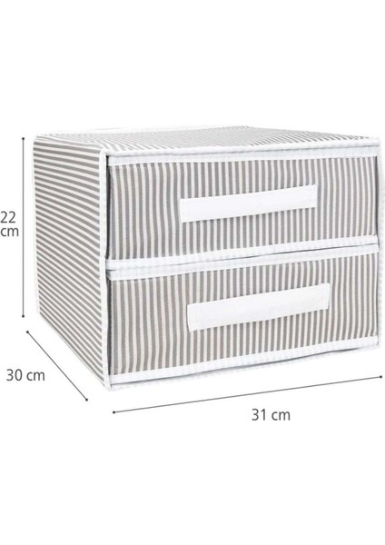 Çok Renkli 2 Bölmeli Kumaş Çekmece Organizer, 31X30X22 Cm, Düzenleyici fırsatları