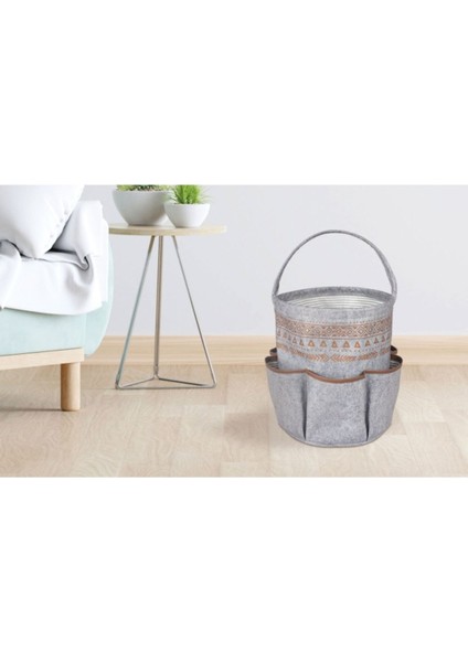 6 Cepli Renkli Deri Şeritli Yuvarlak Çok Amaçlı Organizer Kutu modelleri