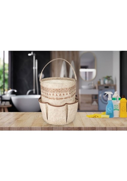 6 Cepli Renkli Deri Şeritli Yuvarlak Çok Amaçlı Organizer Kutu fırsatları