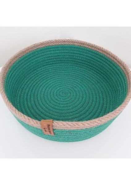 Yeşil Hasır Sepet Organizer 23X7 cm Dekor ve Hediye Için Ideal modelleri