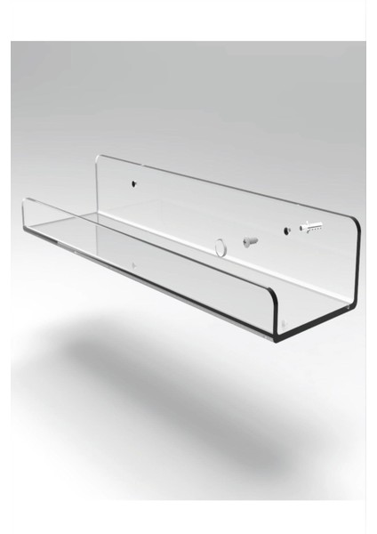 Şeffaf Pleksi Raf Düzenleme Standı 25CM, Gri Renkli, Şık ve Kullanışlı Tasarım modelleri