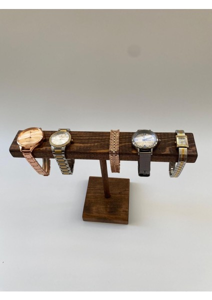 Kahverengi Ahşap Takı ve Saatlik Organizer, Şık ve Fonksiyonel Tasarım modelleri