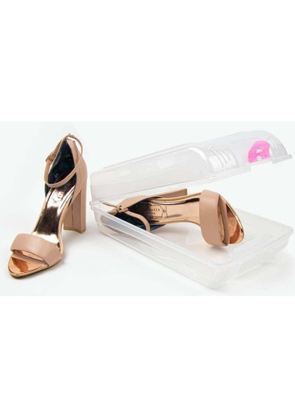 Şeffaf Kadın Ayakkabı Saklama Kutusu Beyaz 1'li modelleri