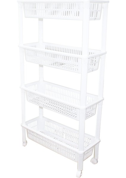 4 Katlı Düzenleyici - Raf Ünitesi Tekerlekli 510X205X945MM (4915)