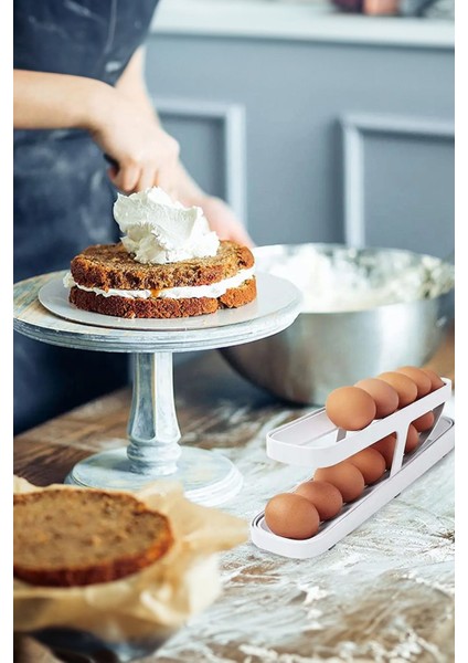 Buzdolabı Için Kademeli, Kırılmaz Yumurta Tutucu, Beyaz Renkli Tasarım modelleri