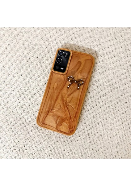 Oppo A55 Uyumlu Kılıf Zebana Fionka Silikon Kılıf Kahverengi fiyatları
