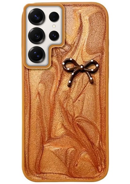 Samsung Galaxy S25 Ultra Uyumlu Kılıf Zebana Fionka Silikon Kılıf Kahverengi