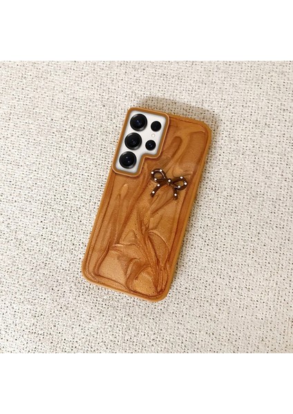 Samsung Galaxy S25 Ultra Uyumlu Kılıf Zebana Fionka Silikon Kılıf Kahverengi fiyatları