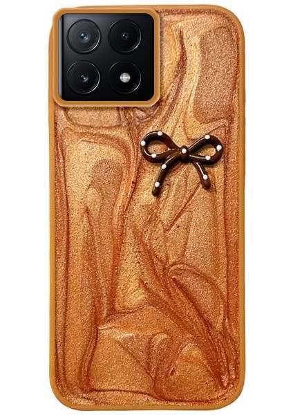 Xiaomi Poco X6 Pro 5g Uyumlu Kılıf Zebana Fionka Silikon Kılıf Kahverengi