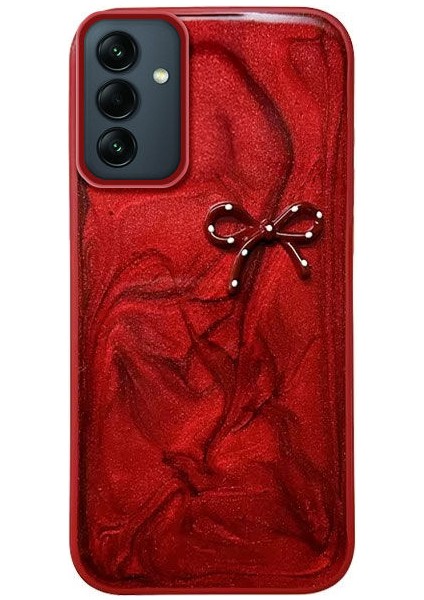 Samsung Galaxy A15 Uyumlu Kılıf Zebana Fionka Silikon Kılıf Kırmızı