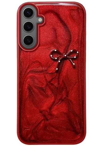 Samsung Galaxy S23 Fe Uyumlu Kılıf Zebana Fionka Silikon Kılıf Kırmızı