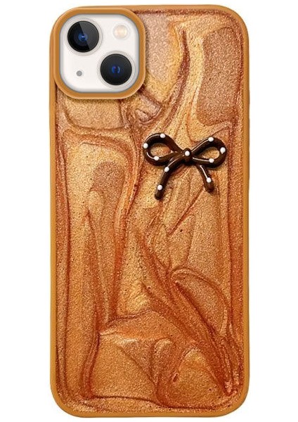 Apple iPhone 14 Plus Uyumlu Kılıf Zebana Fionka Silikon Kılıf Kahverengi