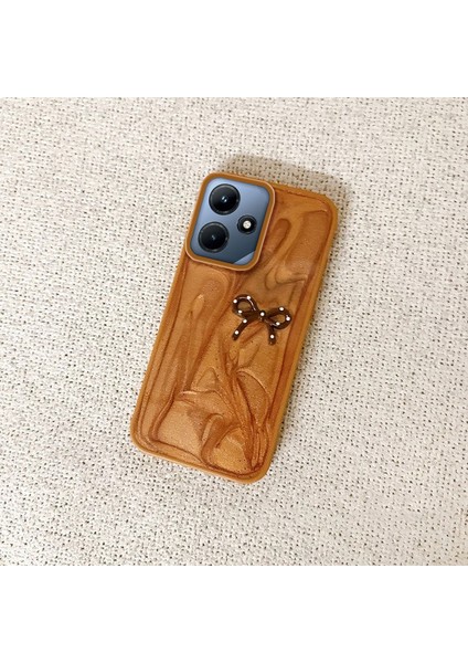 Infinix Hot 30I Uyumlu Kılıf Zebana Fionka Silikon Kılıf Kahverengi fiyatları