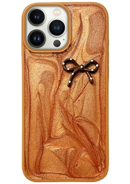 Apple iPhone 16 Pro Uyumlu Kılıf Zebana Fionka Silikon Kılıf Kahverengi