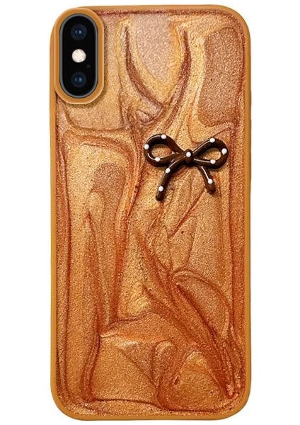 Apple iPhone Xs Max Uyumlu Kılıf Zebana Fionka Silikon Kılıf Kahverengi