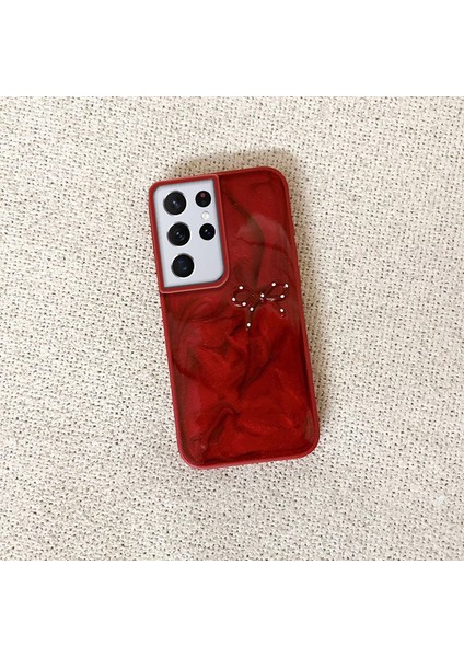 Samsung Galaxy S22 Ultra Uyumlu Kılıf Zebana Fionka Silikon Kılıf Kırmızı fiyatları