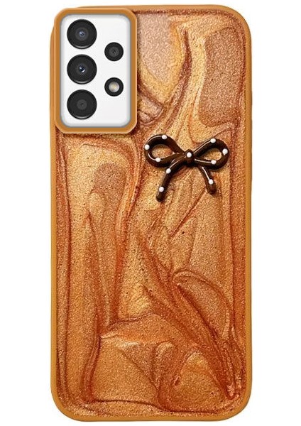 Samsung Galaxy A72 Uyumlu Kılıf Zebana Fionka Silikon Kılıf Kahverengi