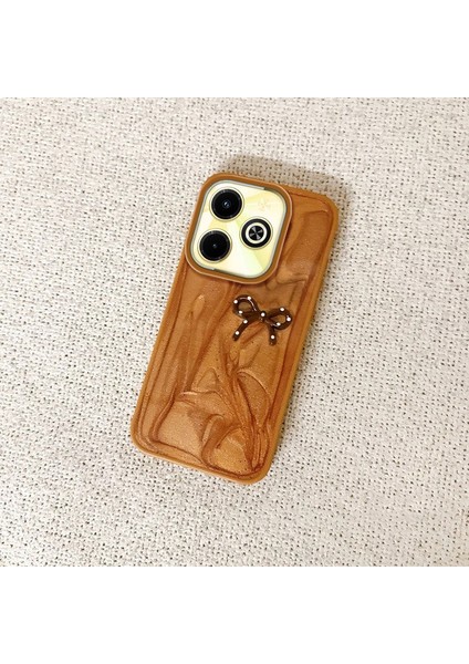 Infinix Hot 40I Uyumlu Kılıf Zebana Fionka Silikon Kılıf Kahverengi fiyatları