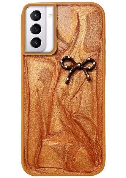 Samsung Galaxy S22 Uyumlu Kılıf Zebana Fionka Silikon Kılıf Kahverengi