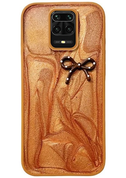 Xiaomi Redmi Note 9 Pro Max Uyumlu Kılıf Zebana Fionka Silikon Kılıf Kahverengi
