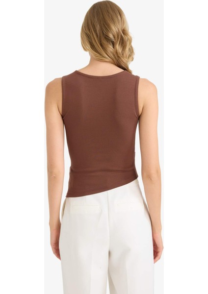 Slim Fit Dar Kesim Bisiklet Yaka Ribana Atlet F6275AX25AU indirimleri