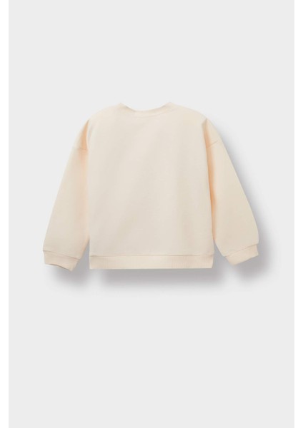 Kız Bebek Bisiklet Yaka Baskılı Sweatshirt E8919A525AU modelleri