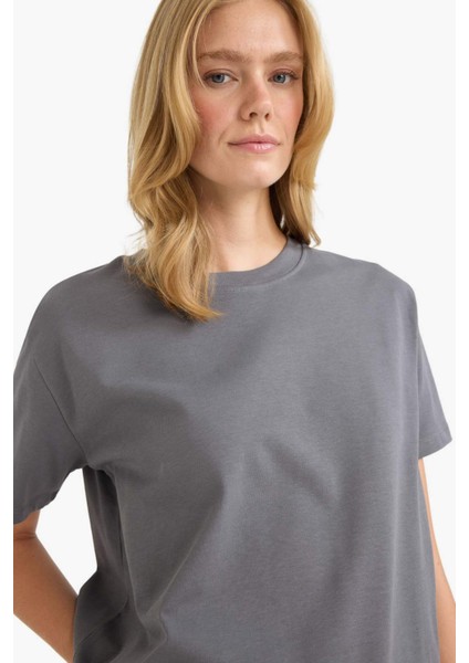 Regular Fit Bisiklet Yaka Basic Düz Premium Kısa Kollu Tişört F7105AX25AU modelleri